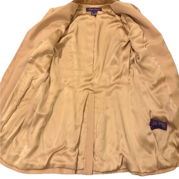 Ralph Lauren Collection Wool Lamb Leather Blazer Long Jacket Equestrian Tailored - Picture 12 of 16